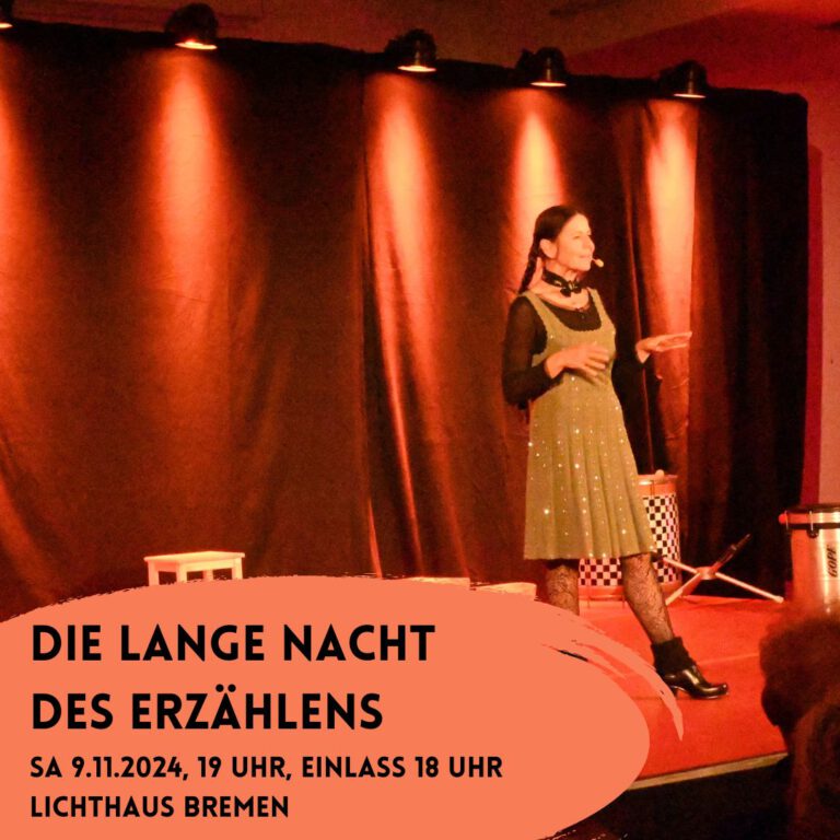 Die Geschichtenerzählerin Katharina Ritter zieht das Publikum in ihren Bann bei der Langen Nacht des Erzählens im Lichthaus